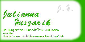 julianna huszarik business card